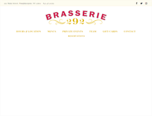 Tablet Screenshot of brasserie292.com